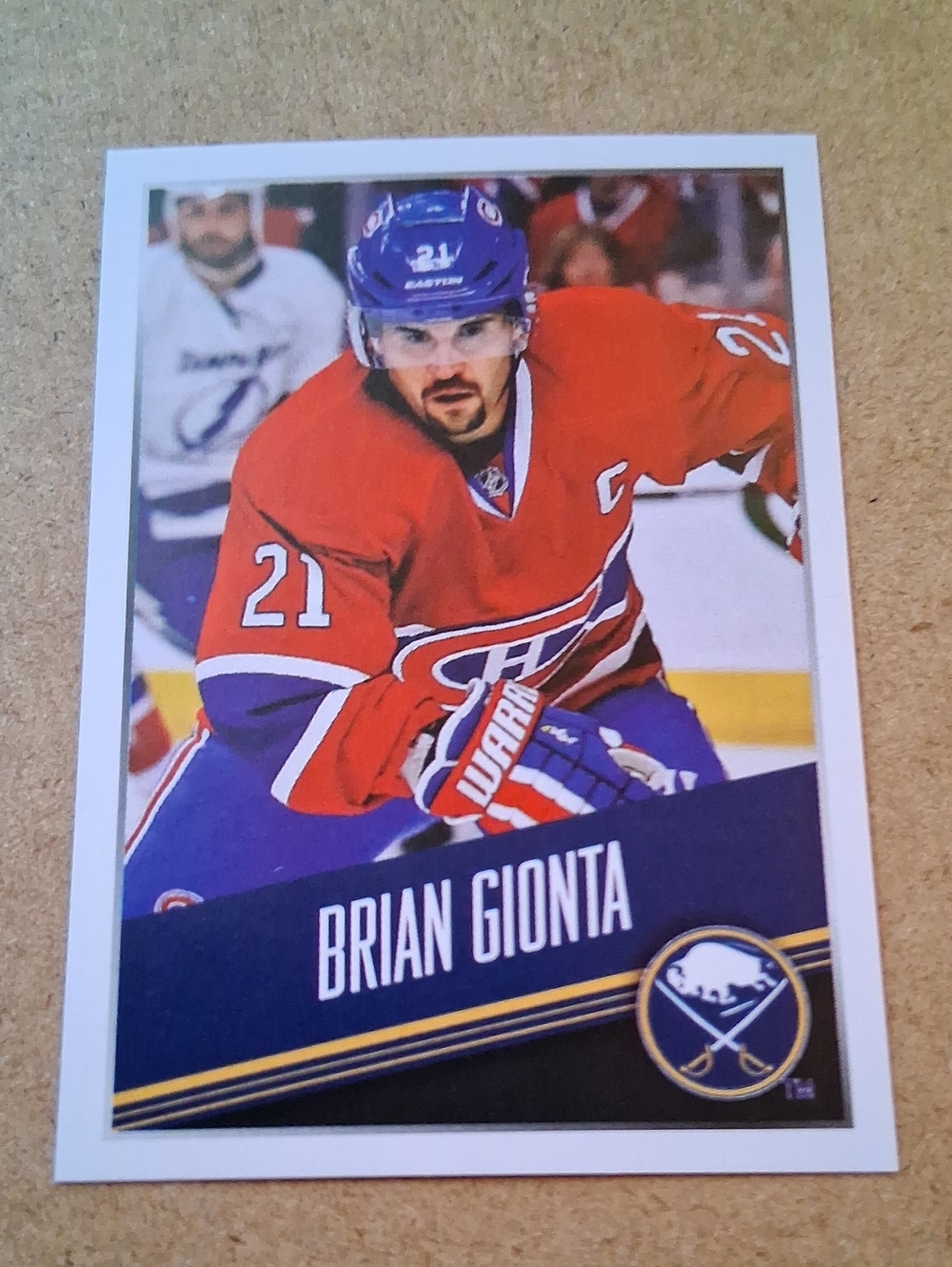 Brian Gionta Hockey Sticker - Red